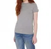 Not Monday Emma Crewneck Tee In Grey In Gray