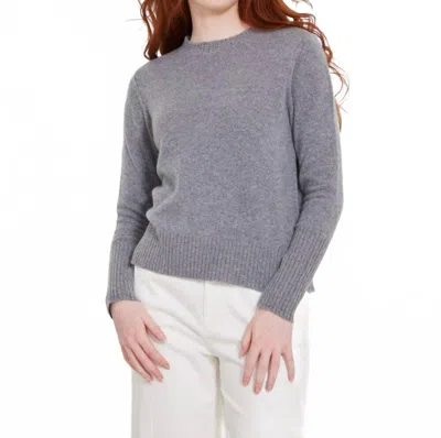 Not Monday Jane Cashmere Crewneck Sweater In Storm Grey In Gray