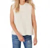 Not Monday Marleigh Crewneck Pullover Sweater In Ivory In White