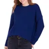 Not Monday Mila Pure Cashmere Crewneck Sweater In Night Sky