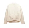 Not Monday Owen Sweater Jacket In Snow In White