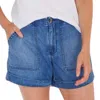 Not Monday Palmer Denim Short In Indigo In Multi