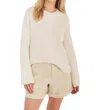Not Monday Palmer Linen Short In Ecru In White