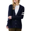 Not Monday Sacha Boyfriend Cardigan In Navy In Blue
