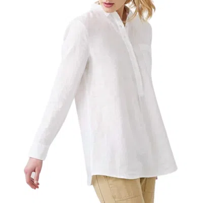 Not Monday Women's Blaine Linen Tunic In White