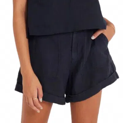 Not Monday Women's Palmer Linen Shorts In Black
