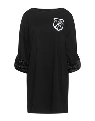 Not Normal Woman Mini Dress Black Size L Cotton