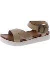 Not Rated Carmel Womens Faux Leather Open Toe Ankle Strap In Gold