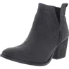 Not Rated Shaina Womens Faux Leather Stacked Ankle Boots In Black