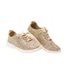 Not Rated Women's Mayo Glitter Sneaker In Gold In Gold