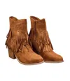 Not Rated Women's Sandra Fringe Booties In Tan In Multi