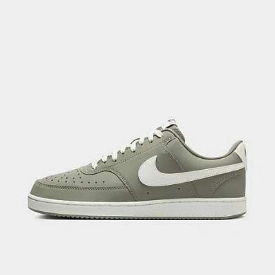 Not Set Nike Men's Court Vision Low Premium Casual Shoes In Light Army/sail