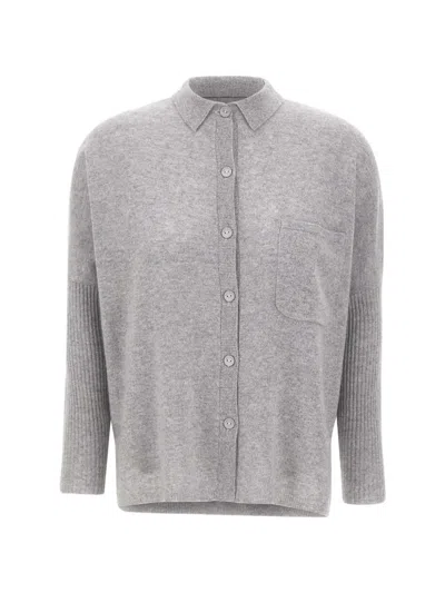 Not Shy Andrea Cardigan In Gray