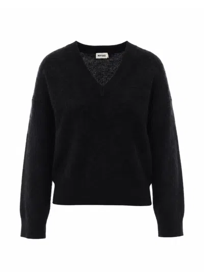 Not Shy Bethan V-neck Sweater In Black