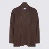 Not Shy Open-front Cardigan In Brown