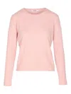 Not Shy Crew-neck Cashmere Sweater In Pink