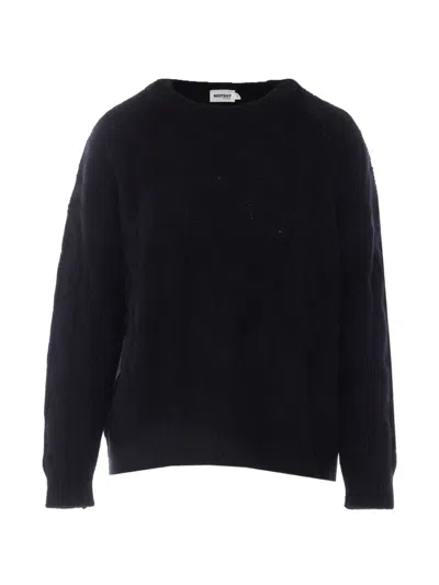 Not Shy Crew-neck Sweater In Black
