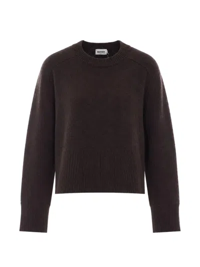 Not Shy Crew-neck Sweater In Brown