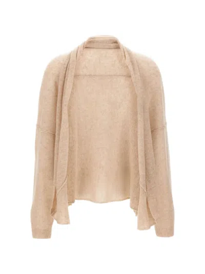 Not Shy Diluvia Shawl-collar Cashmere Cardigan In Neutral