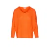 Not Shy V-neck Cashmere Sweater In Orange