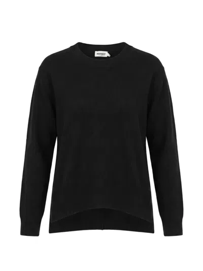 Not Shy Fine-knit Cashmere Sweater In Black