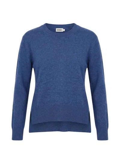Not Shy Fine-knit Cashmere Sweater In Blue