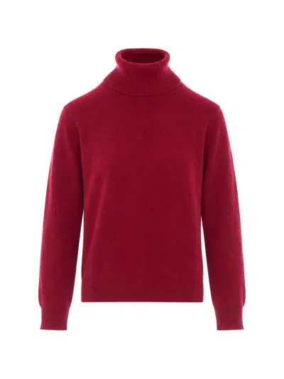 Not Shy Laurene High-neck Sweater In Red