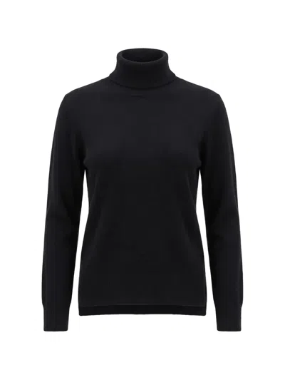 Not Shy Laurene Roll-neck Cashmere Sweater In Black