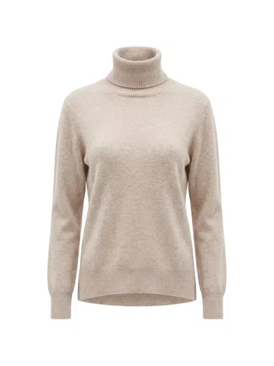Not Shy Laurene Roll-neck Cashmere Sweater In Neutral