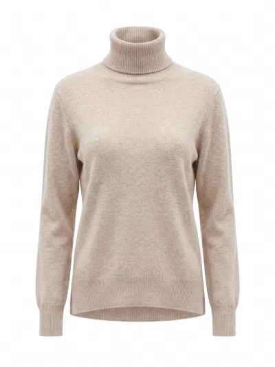 Not Shy `laurene` Round Neck Sweater In Beige