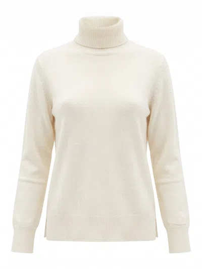 Not Shy `laurene` Round Neck Sweater In Beige