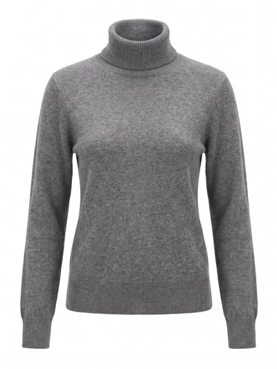 Not Shy `laurene` Round Neck Sweater In Gray