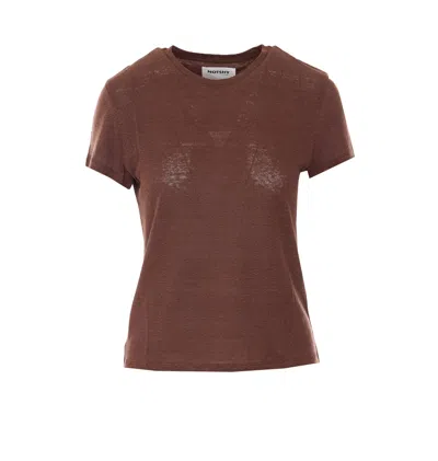 Not Shy Leane T-shirt In Brown