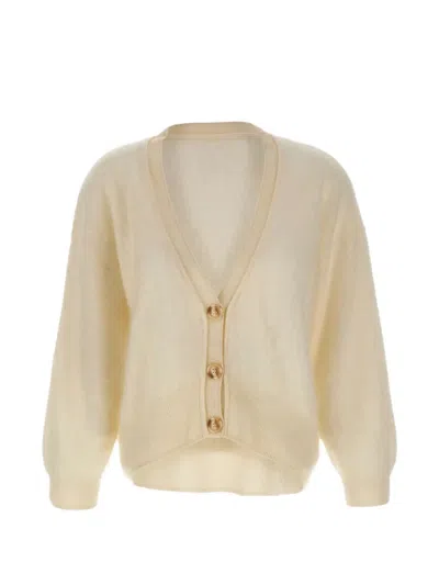 Not Shy Lee Buttoned Cardigan In Neutral