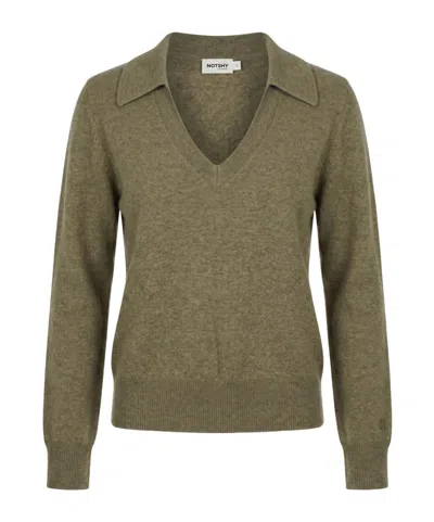 Not Shy Long-sleeved Sweater In Green