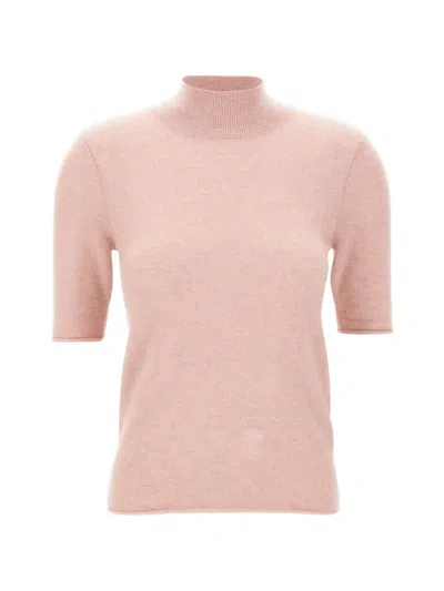 Not Shy Madeleine Short-sleeve Sweater In Pink