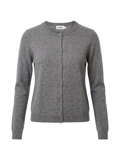 Not Shy Naline Fine-knit Cashmere Cardigan In Animal Print