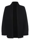 Not Shy Open-front Cardigan In Black