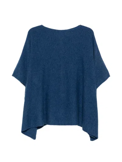 Not Shy Pamina Cashmere Cape In Blue