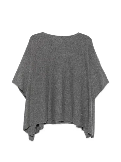Not Shy Pamina Cashmere Poncho In Gray