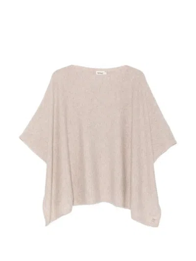 Not Shy `pamina` Poncho In Beige