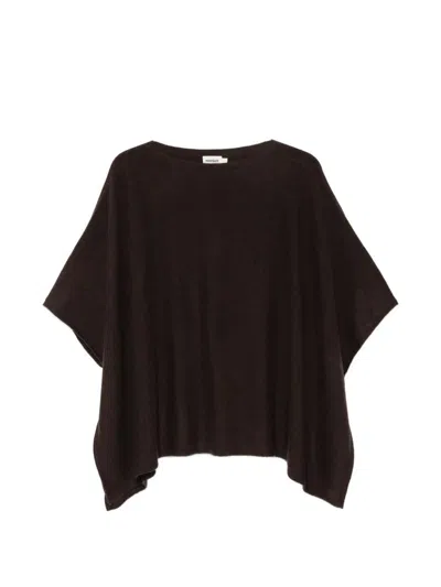 Not Shy `pamina` Poncho In Brown