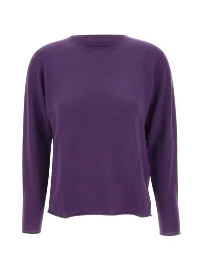 Not Shy Round-neck Sweater In Purple