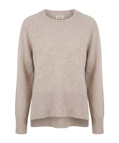 Not Shy Round Neck Sweater In Neutral