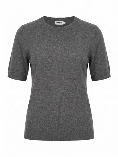 Not Shy `sidonie` Round Neck Sweater In Gray