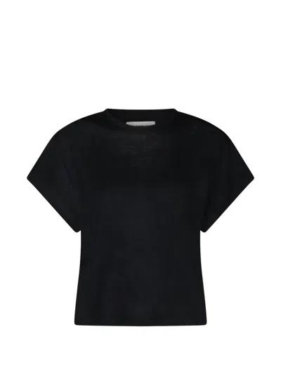 Not Shy Slub-texture T-shirt In Blue