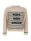Not Shy Striped-pattern Crew-neck Sweater In Multi