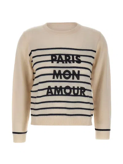 Not Shy Striped-pattern Crew-neck Sweater In Multi