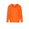 Not Shy V-neck Cashmere Sweater In Orange