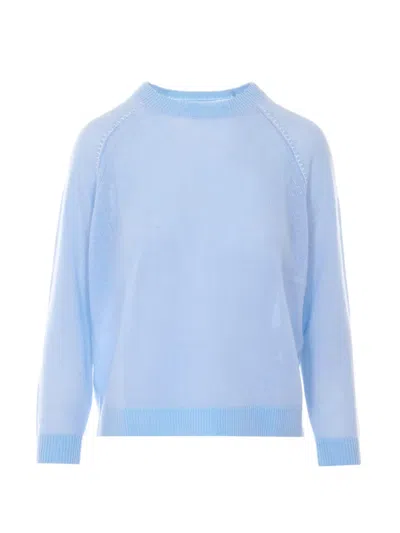 Not Shy Whipstitch-trim Jumper In Blue